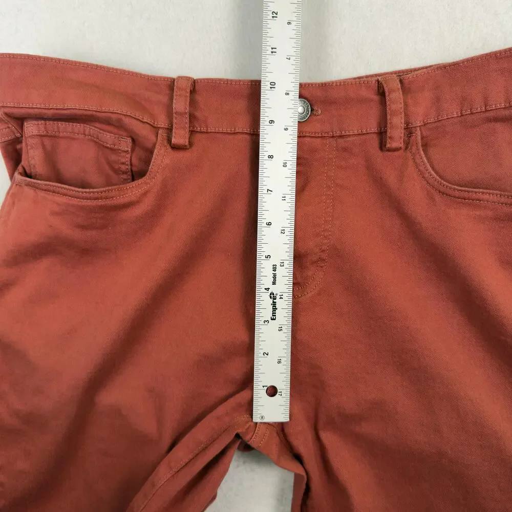 BROOKS BROTHERS Slim Fit Jeans Stretch Denim Brick Red Logo Pocket Fits 36x31